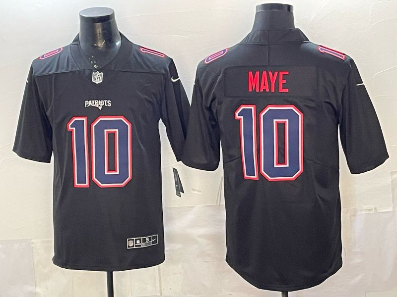 Men 2026 New England Patriots #10 Maye black Nike Limited NFL Jersey style 0022